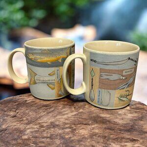 Russ Fishing Tackle Coffee Cup Mug Set of 2